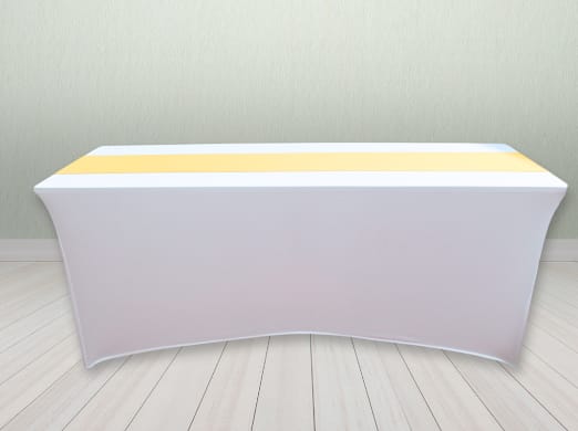 Meja Cover Ketat Runner Kuning